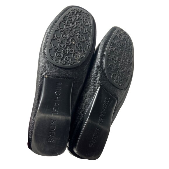 Michael Kors Black Leather Moccasin Loafers - Picture 8 of 9